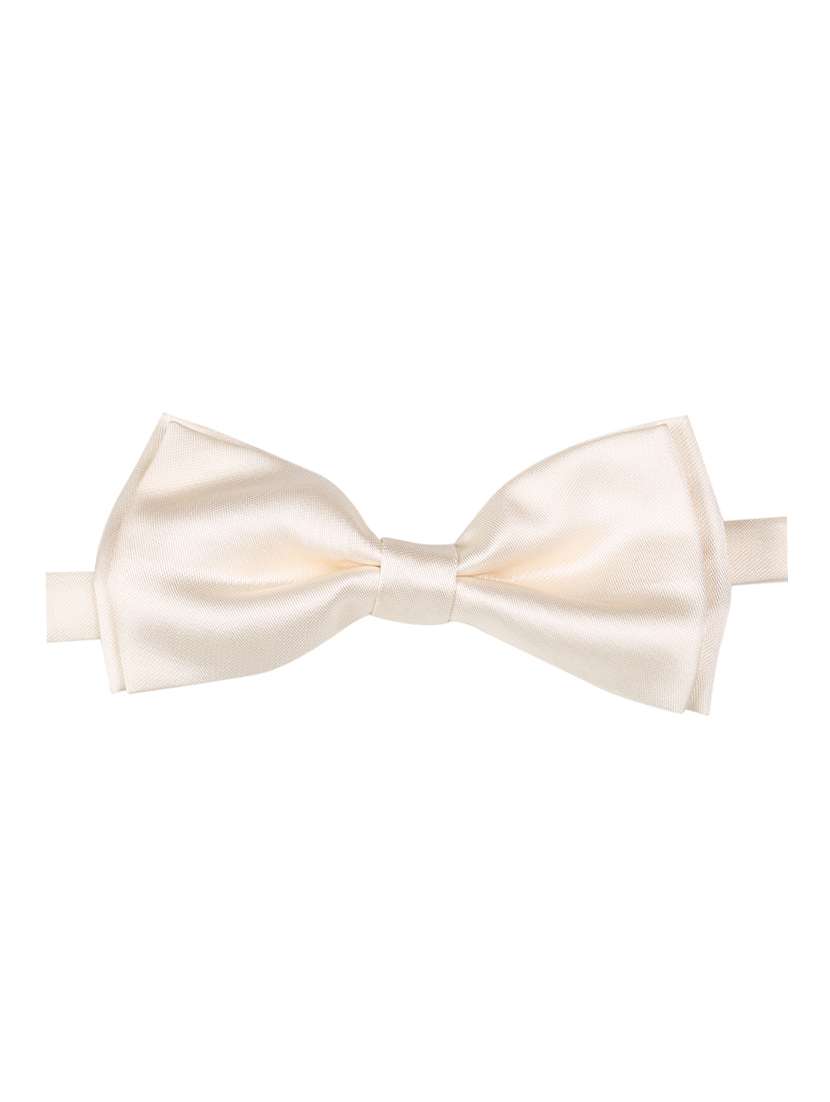 beige micro fiber bow tie