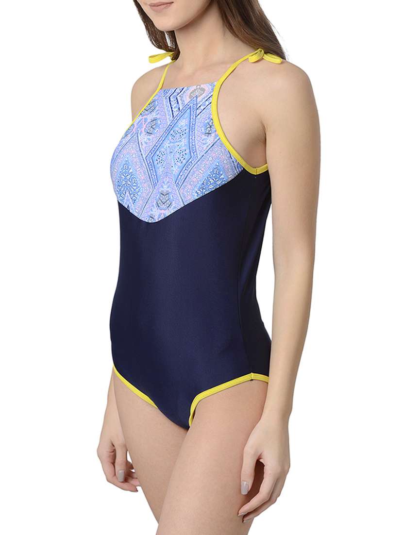 navy blue nylon monokini - 15163310 -  Standard Image - 1