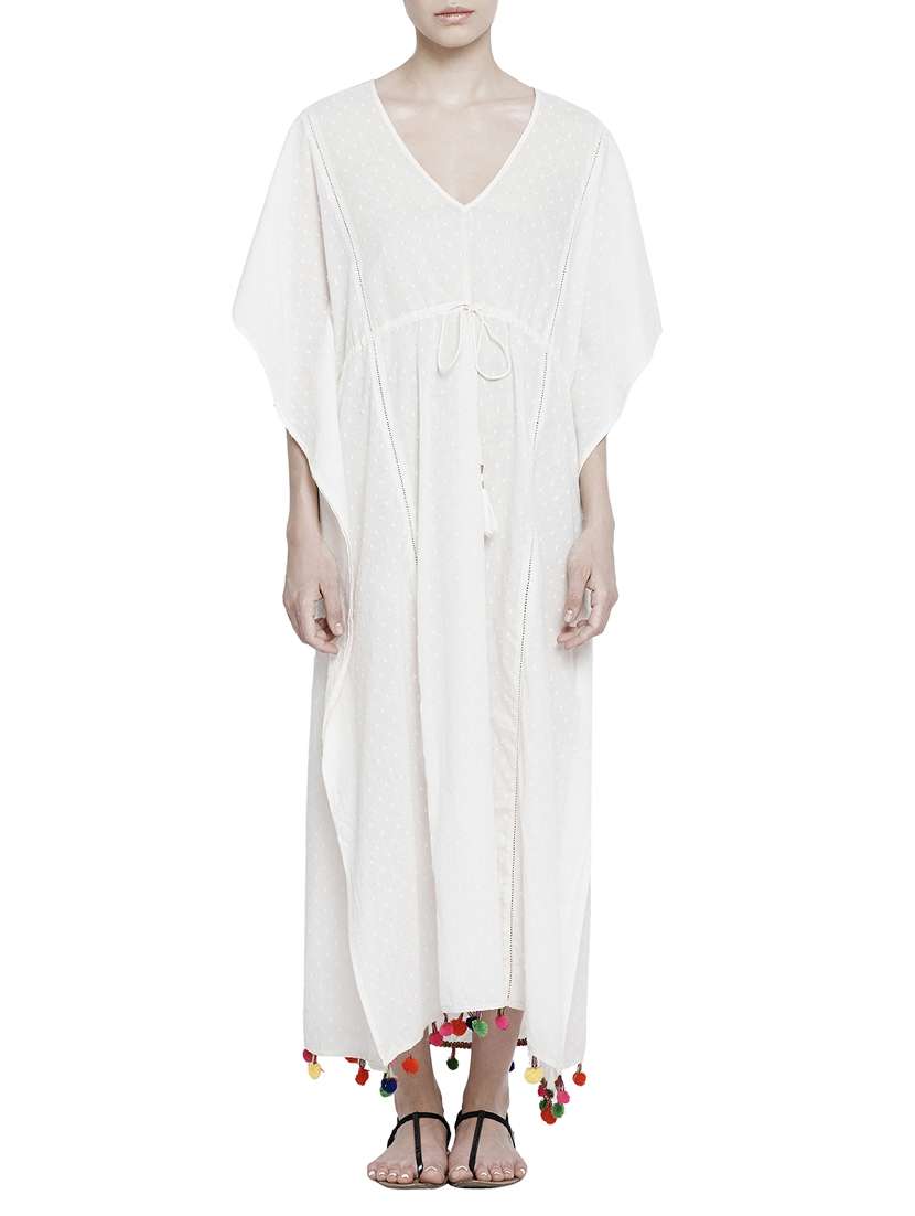 solid white cotton coverup
