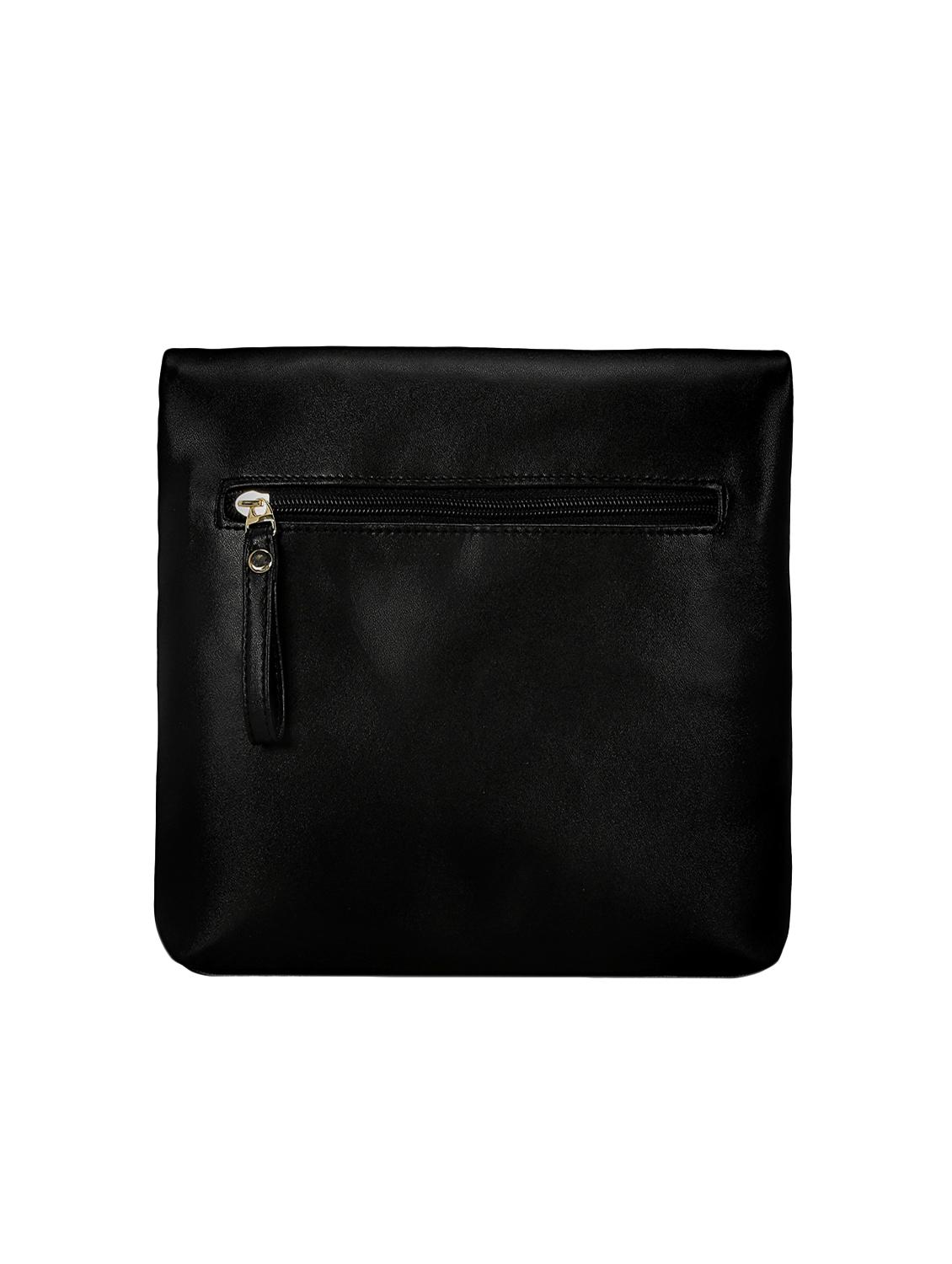 black leatherette regular sling bag - 15166507 - Standard Image - 1