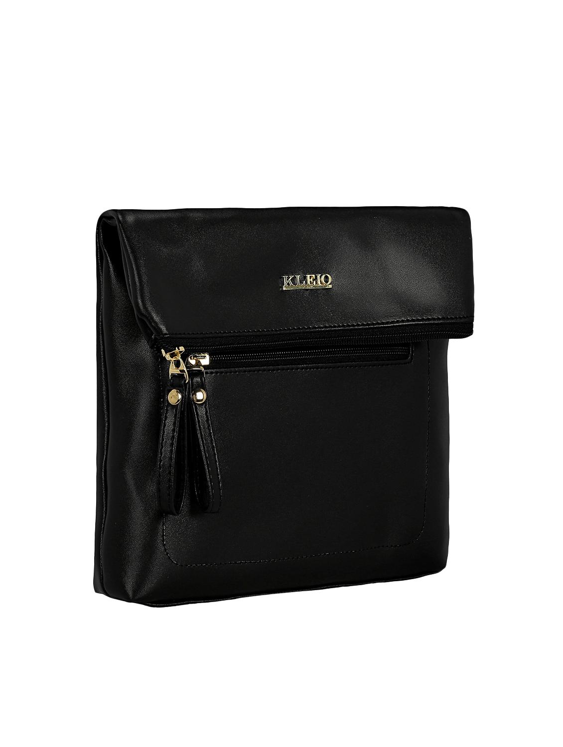 black leatherette regular sling bag - 15166507 - Standard Image - 4