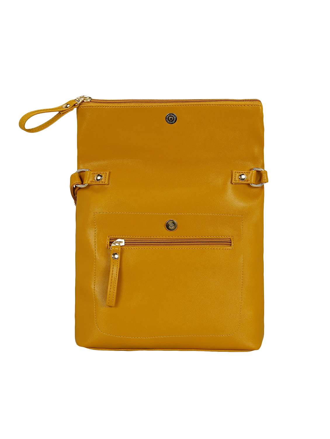 yellow leatherette regular sling bag - 15166508 - Standard Image - 4