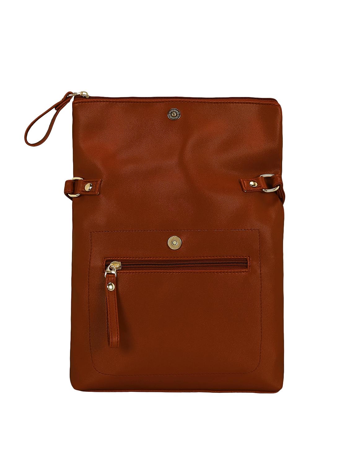 tan leatherette regular sling bag - 15166534 - Standard Image - 4