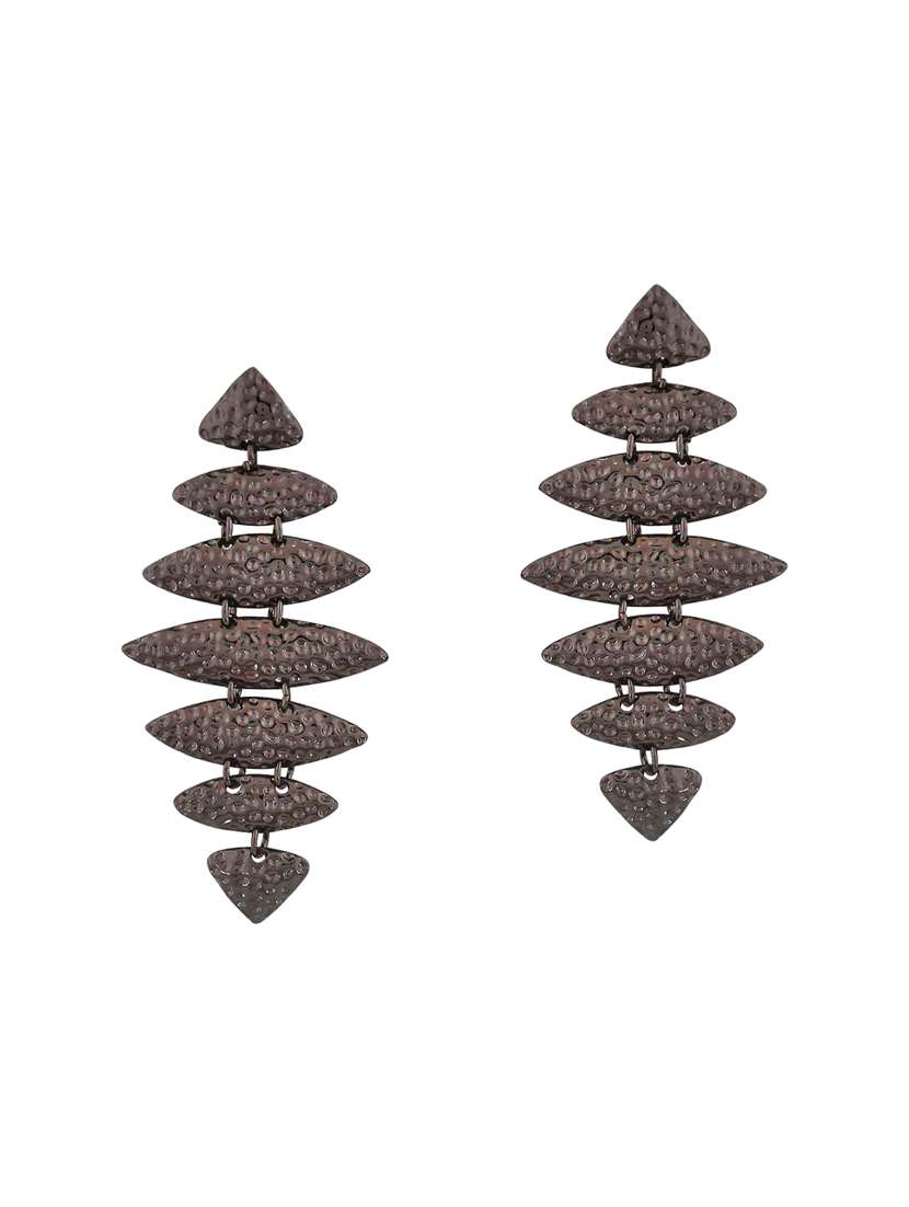 black metal drop earring