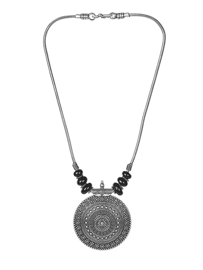 silver metal necklace - 15167671 - Standard Image - 1