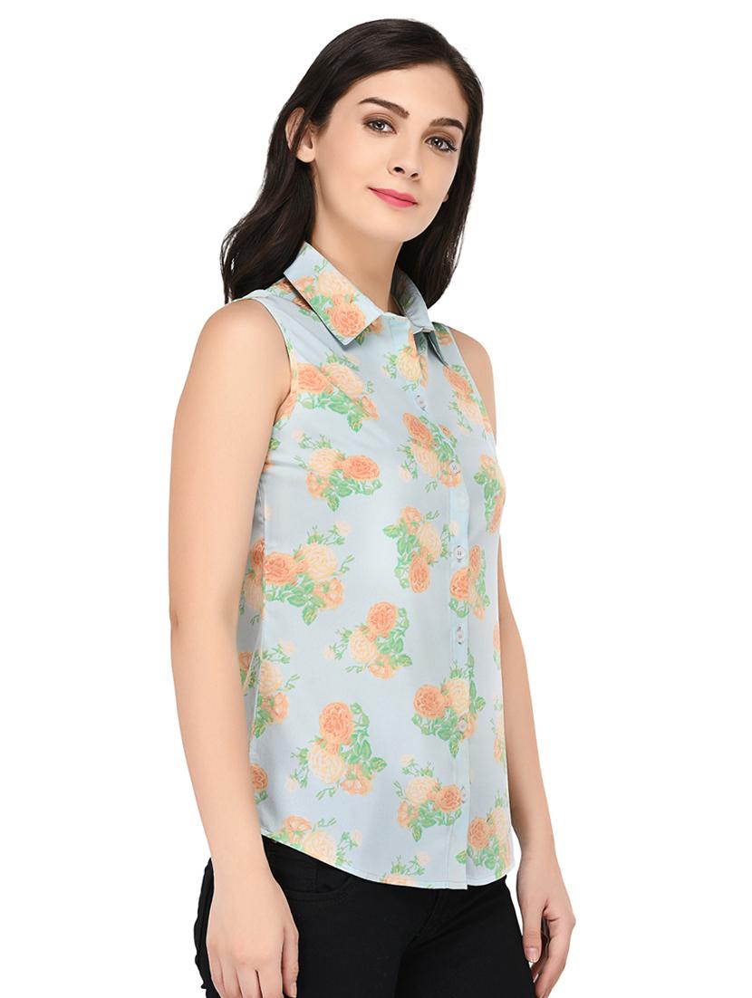 light blue floral shirt - 15169504 -  Standard Image - 1
