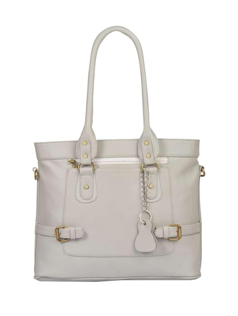 grey leatherette (pu) handbag