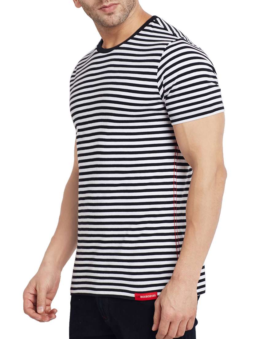 monochrome striped t-shirt - 15170605 -  Standard Image - 1