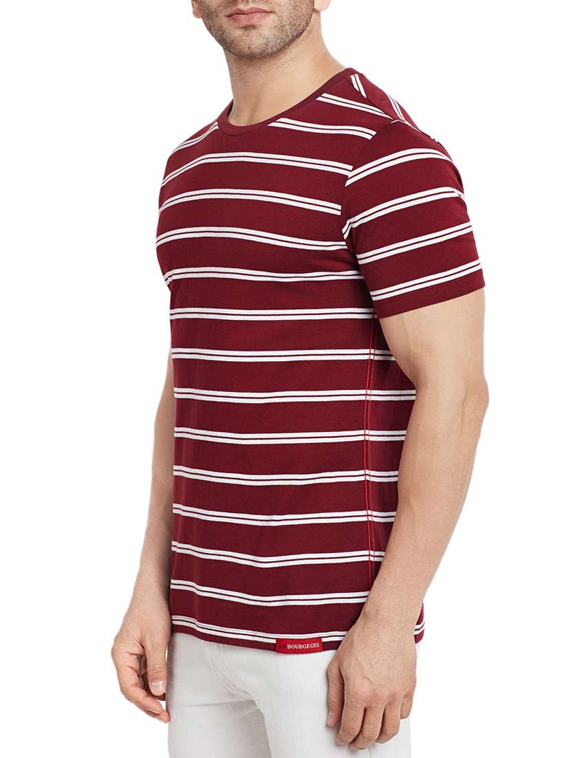 maroon cotton t-shirt - 15170620 -  Standard Image - 1