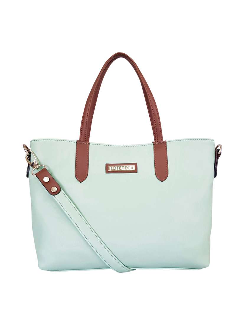 green leatherette (pu) handbag