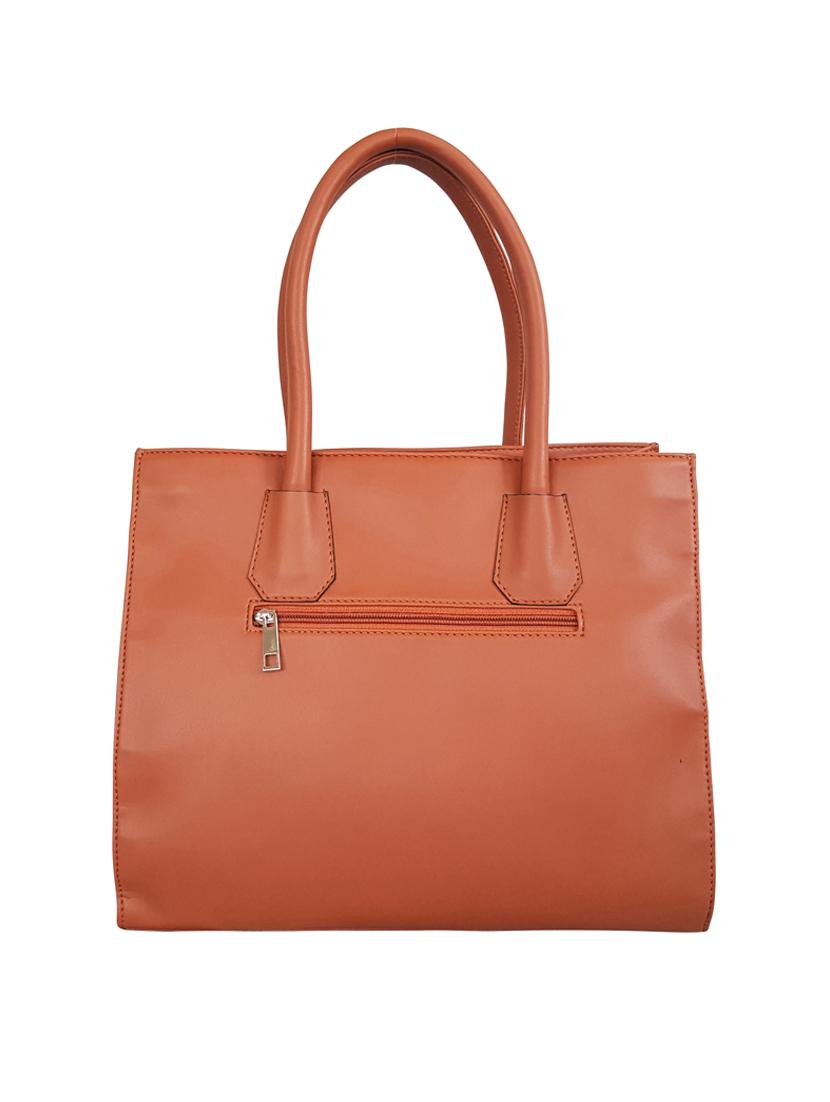 brown leatherette (pu) handbag - 15179317 -  Standard Image - 1