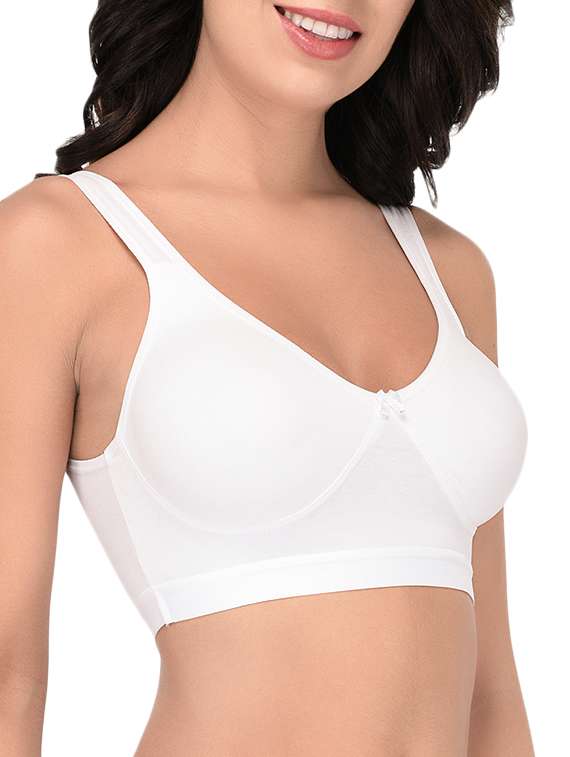 white hosery sports bra - 15186614 -  Standard Image - 1
