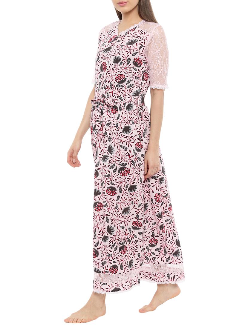 pink viscose gown - 15189181 - Standard Image - 1