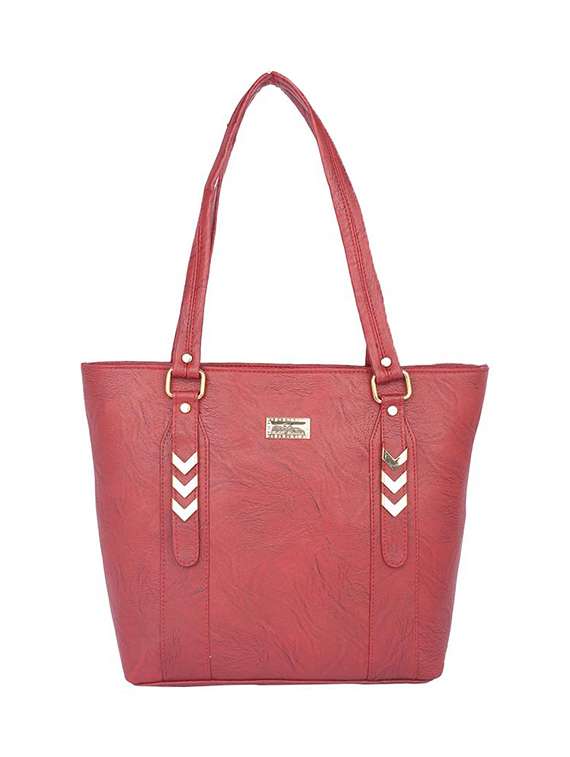 pink leatherette (pu) handbag