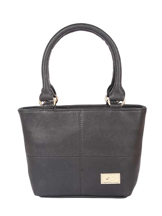 black leatherette (pu) handbag
