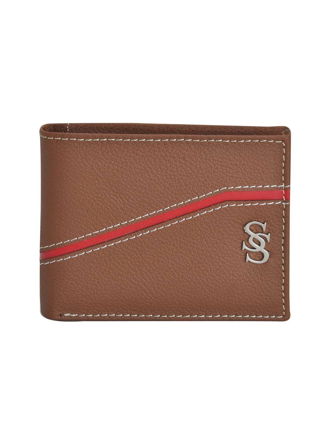 brown leatherette wallet