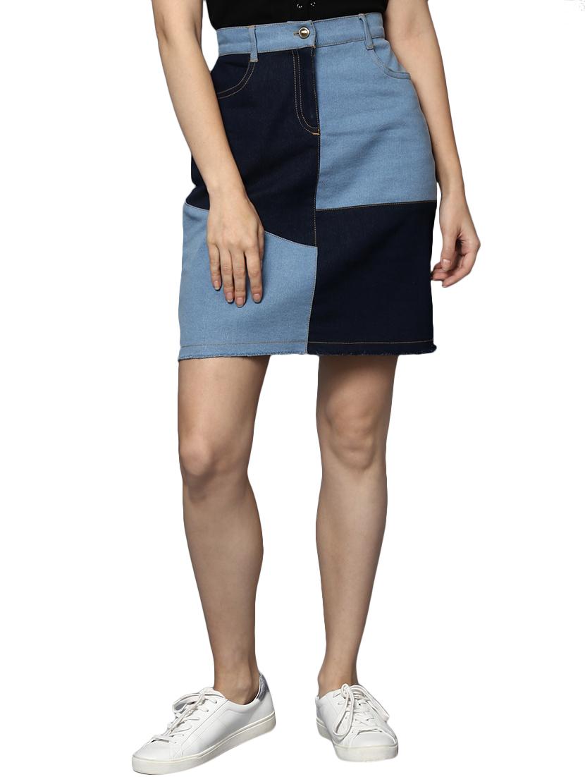 blue denim skirt - 15191786 -  Zoom Image - 0