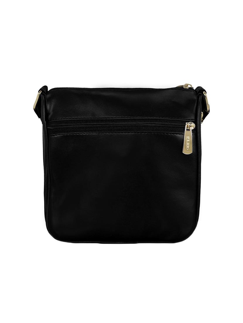 black leatherette (pu) sling bag - 15193569 -  Standard Image - 1