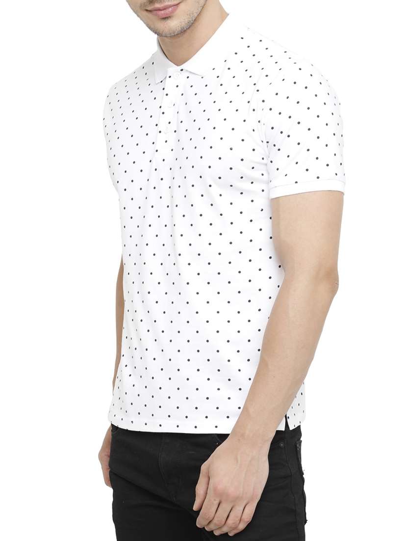 white cotton all over print tshirt - 15195436 -  Standard Image - 1