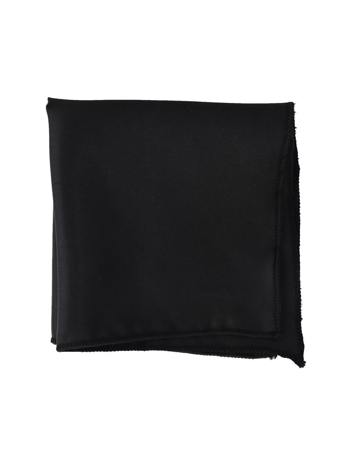 black polyester pocket square - 15205355 - Standard Image - 1
