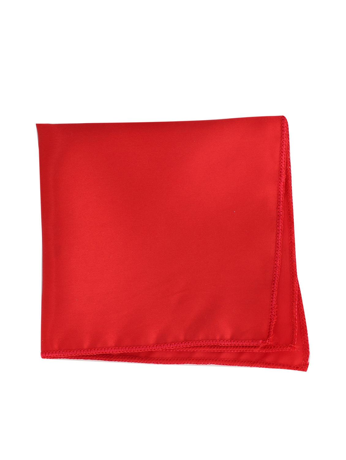 red polyester pocket square - 15205356 - Standard Image - 1
