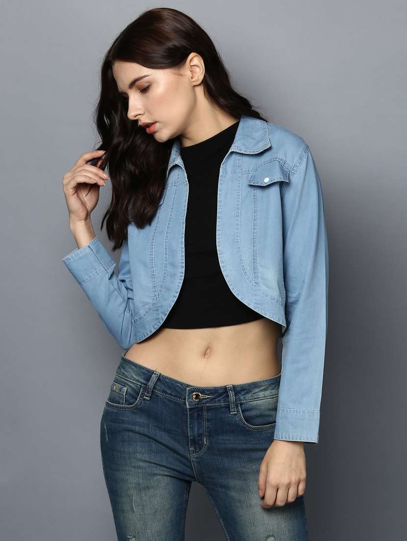 blue denim shrug