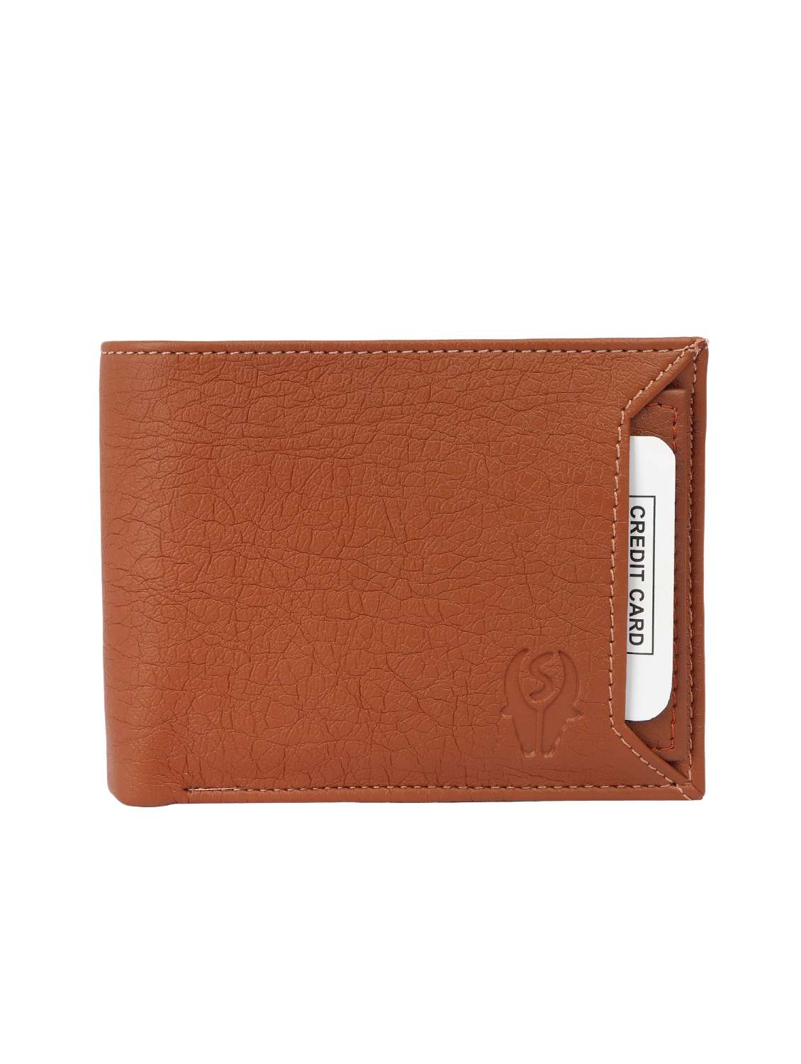 tan leatherette wallet