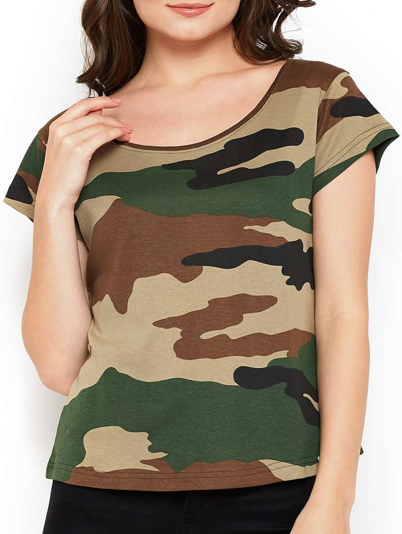 round neck camouflage tee