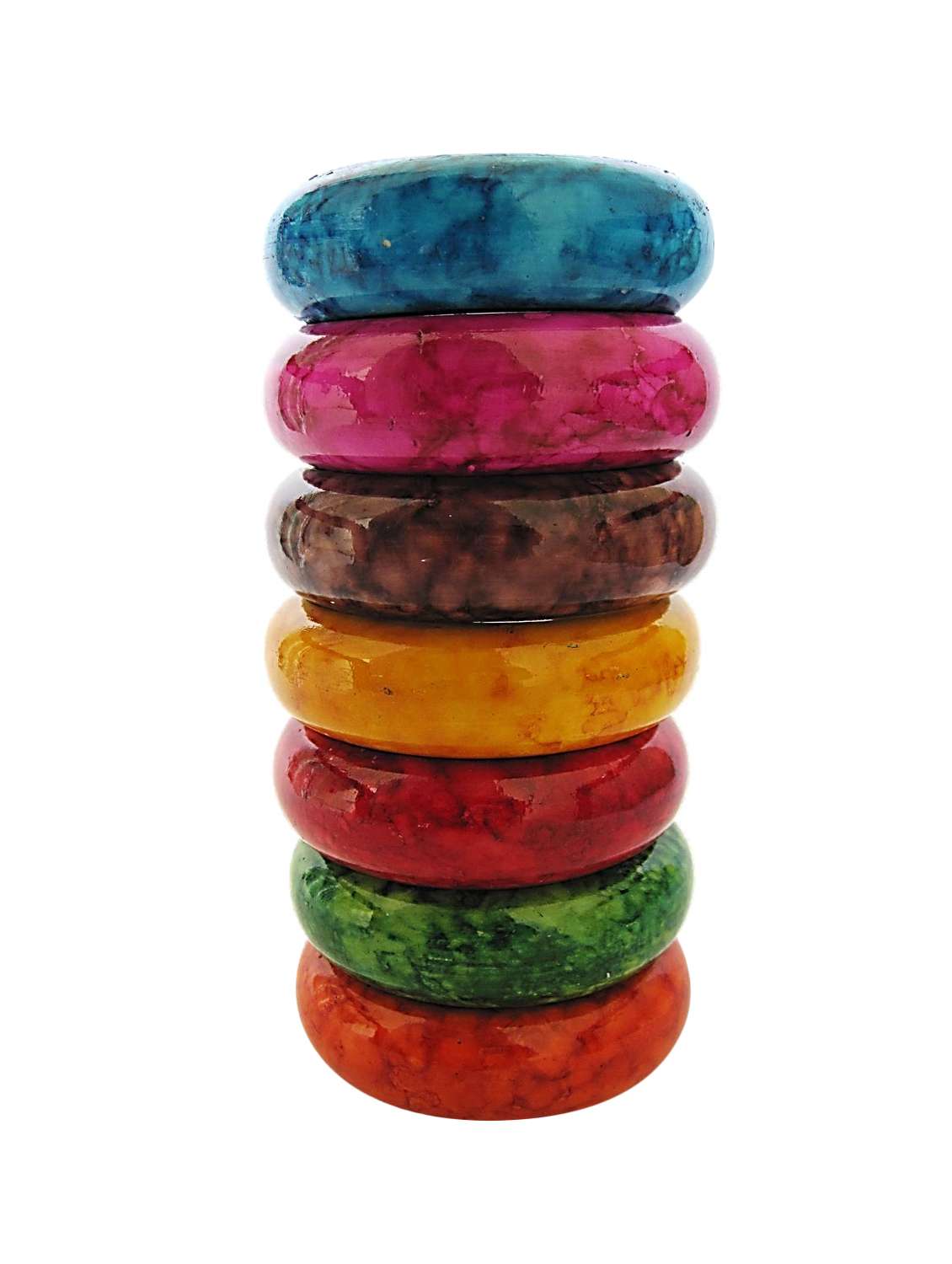 multi colored wood bangle