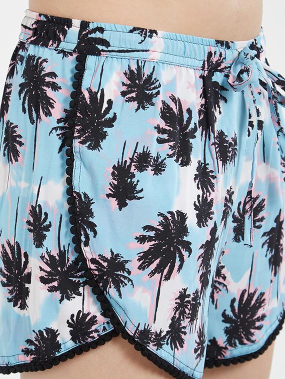 blue printed shorts - 15213068 - Standard Image - 4
