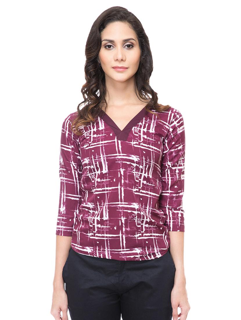 women's straight v neck top - 15214007 -  Zoom Image - 0