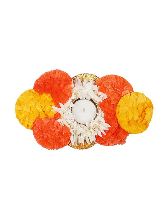 flower design tea light candle holder