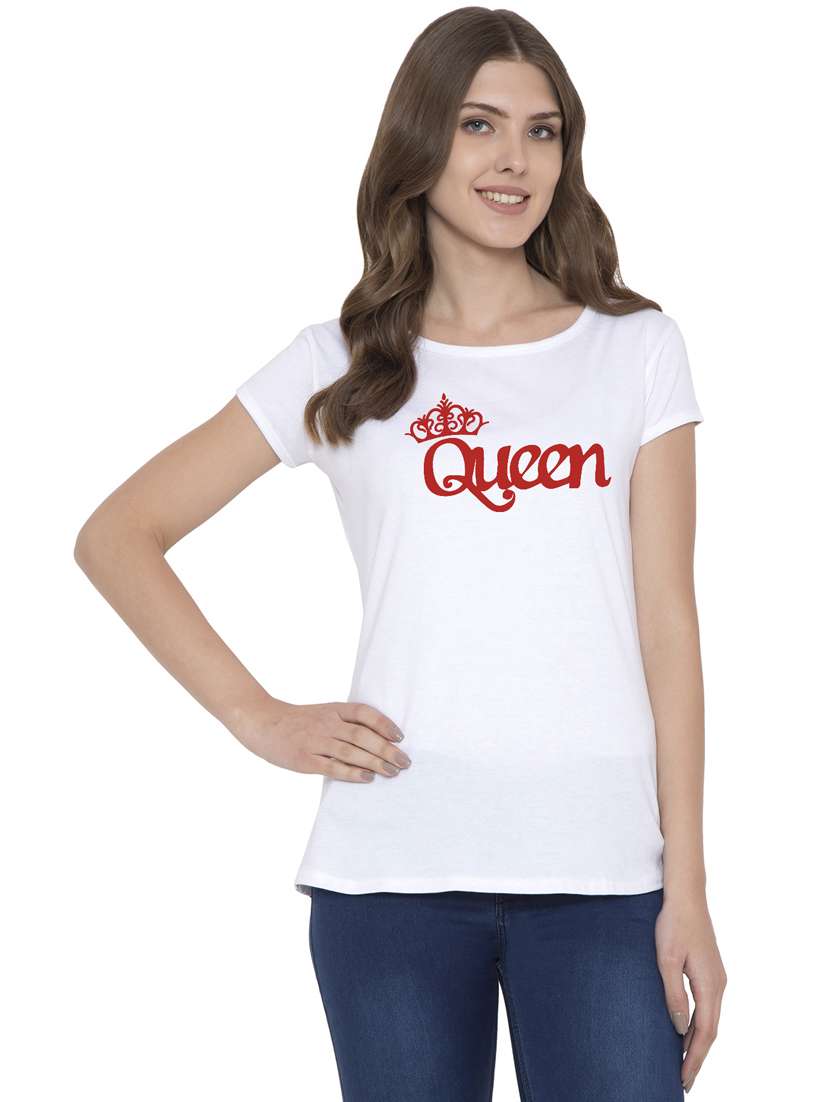 round neck graphic printed tee