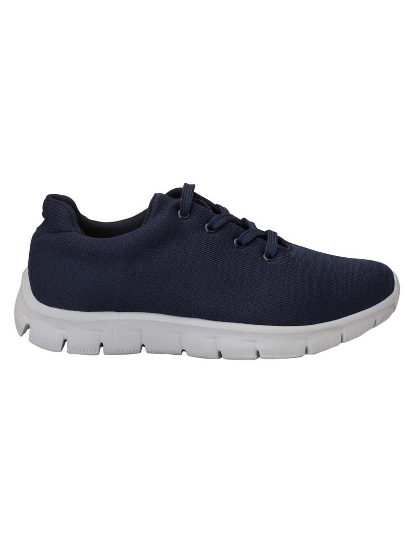 navy mesh laceup sports shoes - 15216219 -  Standard Image - 1