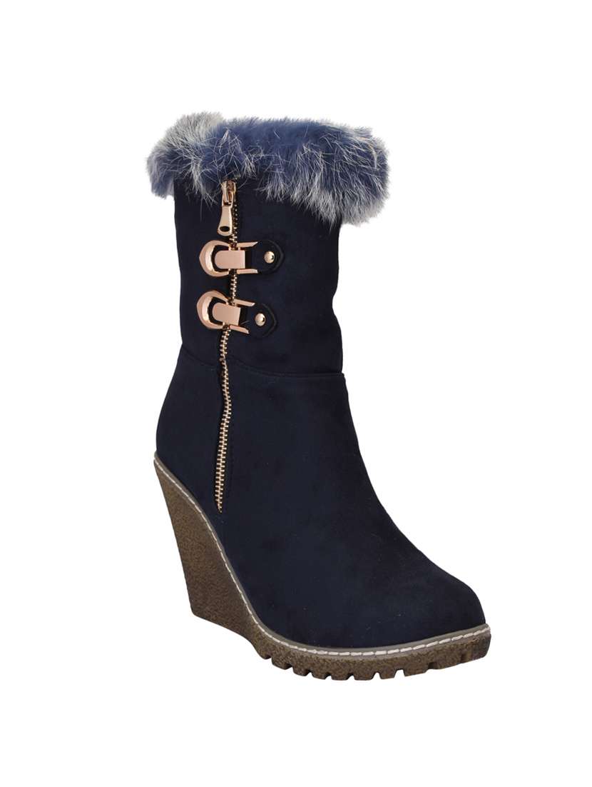 navy suede ankle boot