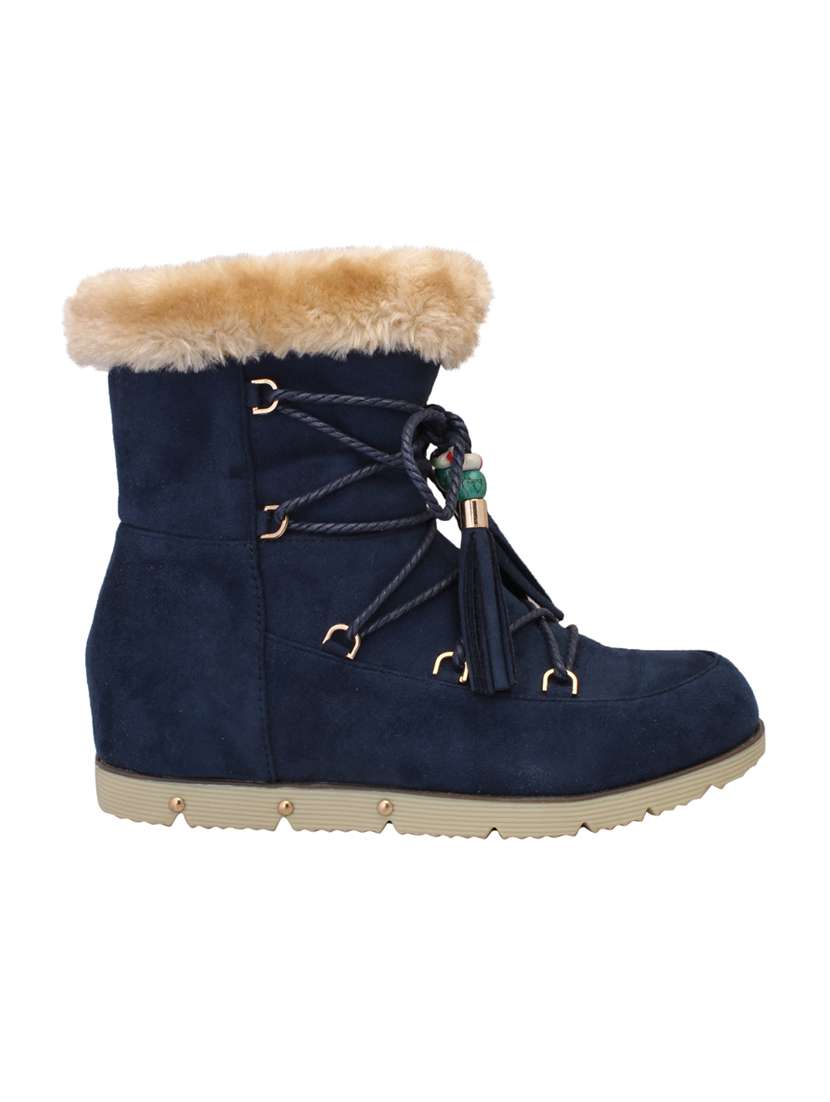 navy suede ankle boot - 15216420 -  Standard Image - 1