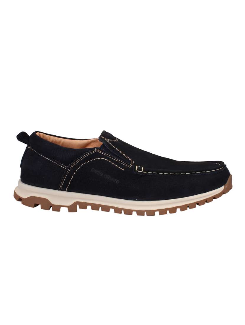 navy leatherette casual slip on - 15216926 -  Standard Image - 1