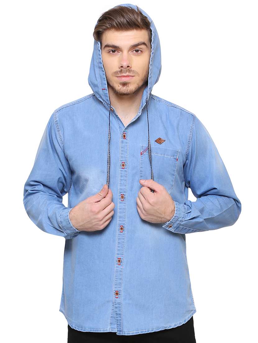 light blue denim casual shirt