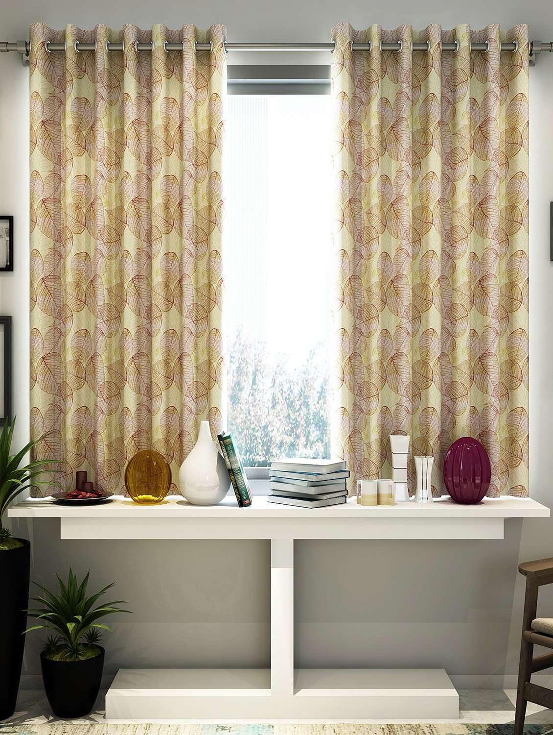 100% polyester eyelet curtain window - 5 feet floral