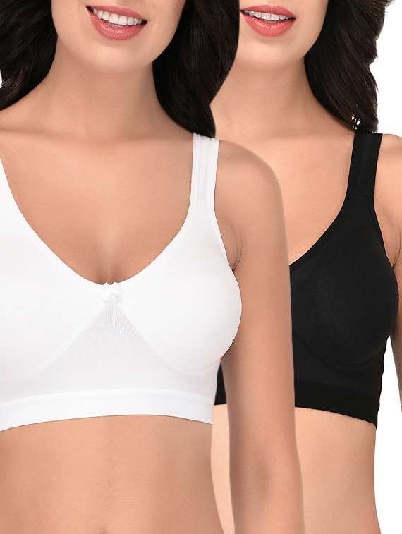 set of 2 bow patch bra - 15218482 - Zoom Image - 0