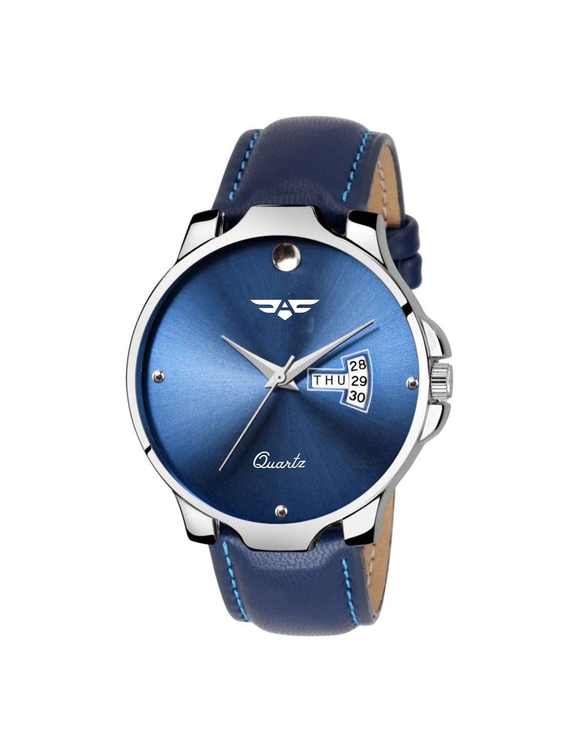 asgard day n date feature blue dial watch for men. boys-167-bss