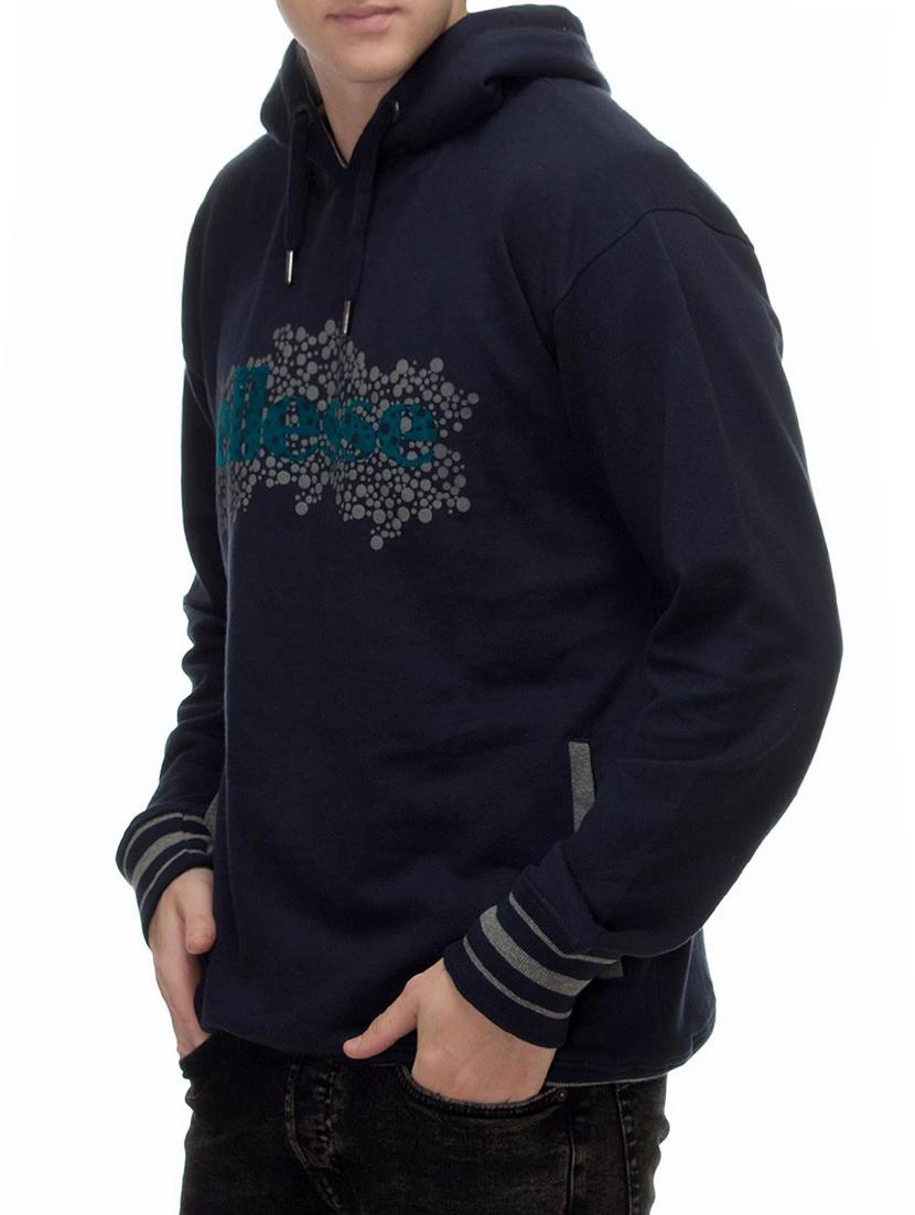 navy blue fleece chest print sweatshirt - 15219590 -  Standard Image - 1