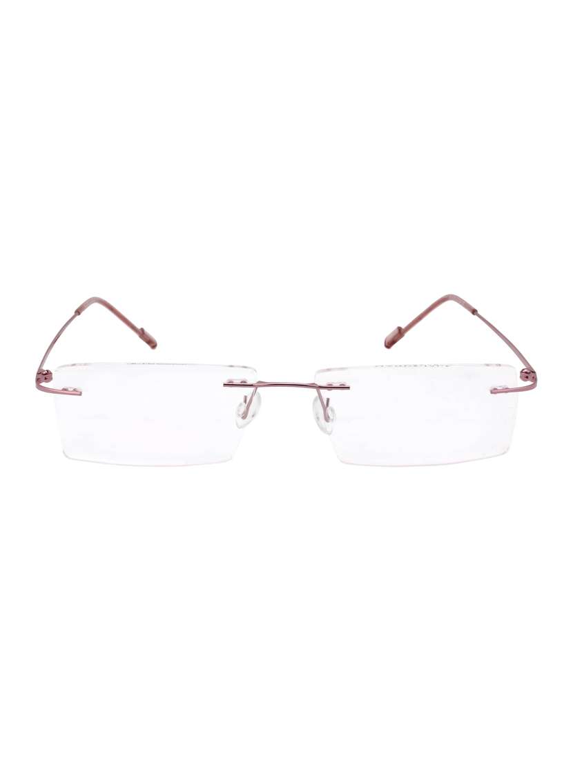 royal son rimless rectangular spectacle frame for women (rs0640er|50|transparent)