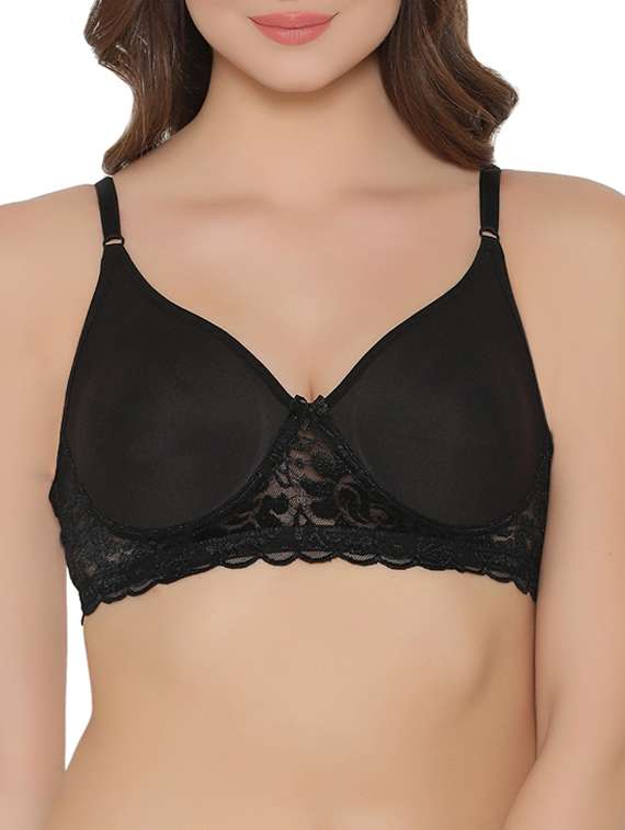 bow patch laced bra