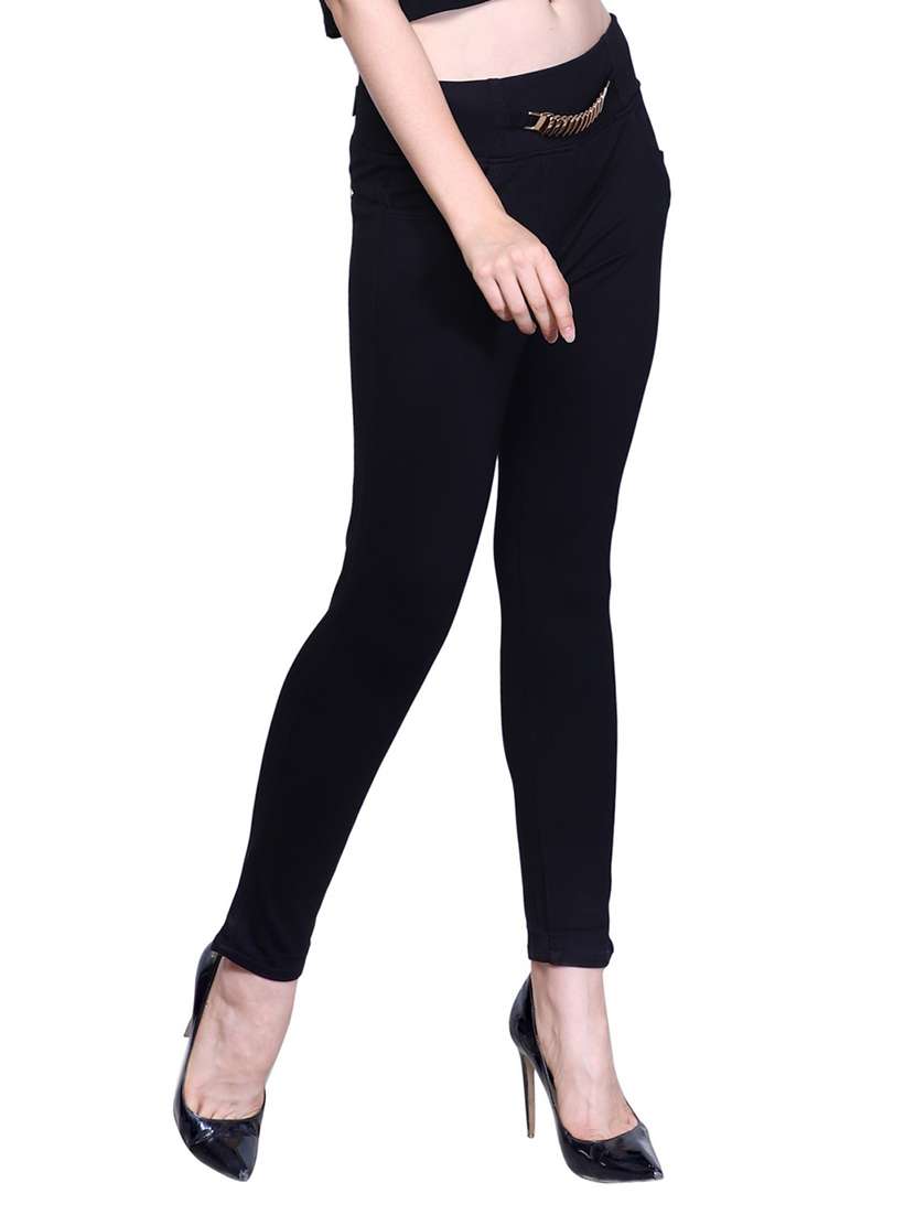 navy blue cotton jegging - 15224440 -  Standard Image - 1
