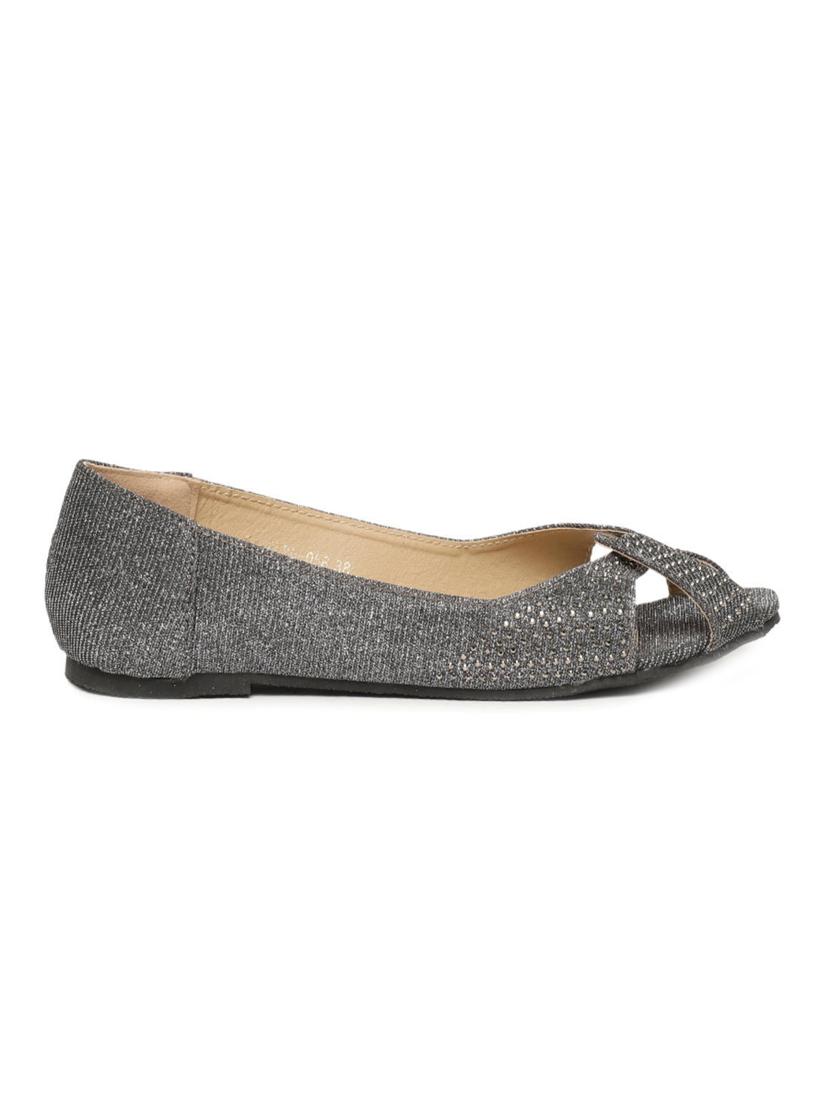 metallic slip on ballerina - 15224602 -  Standard Image - 1