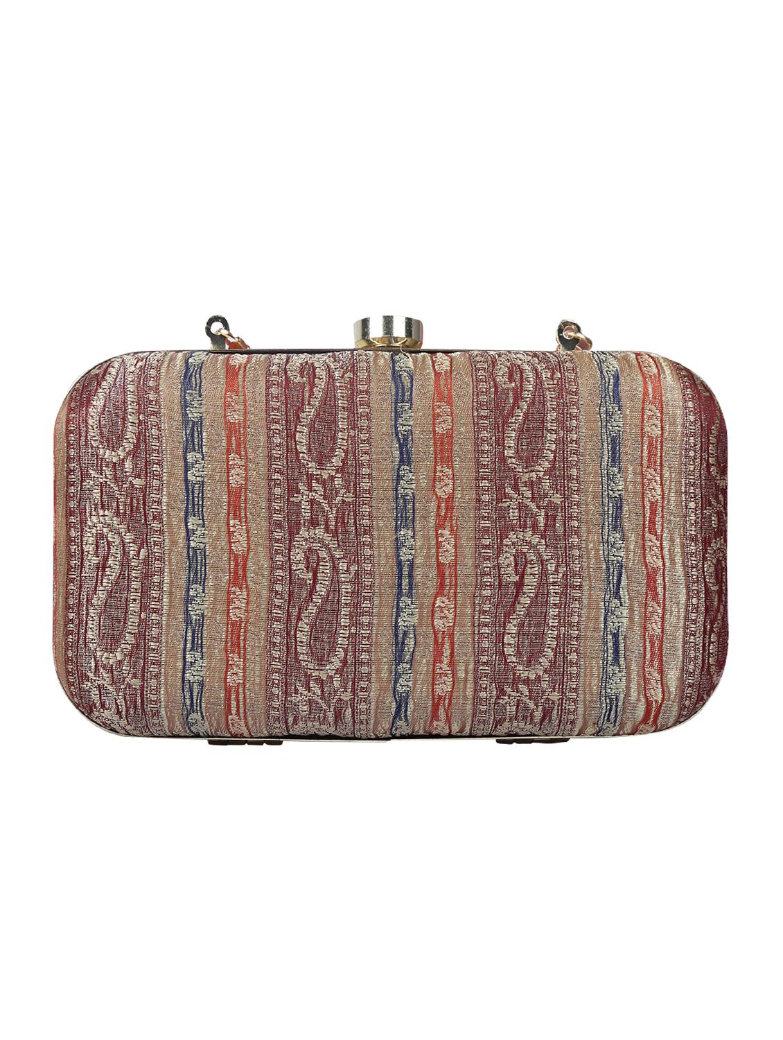 multi colored metal box clutch - 15226848 -  Standard Image - 1