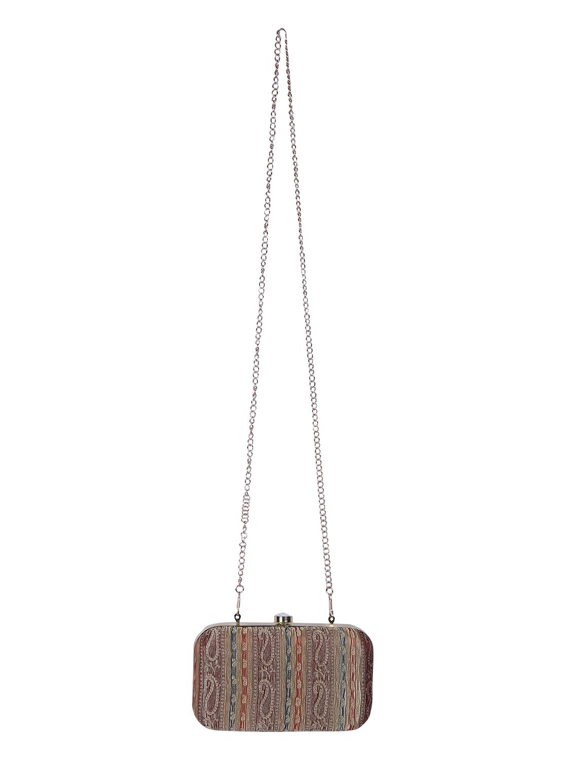 multi colored metal box clutch - 15226848 - Standard Image - 4
