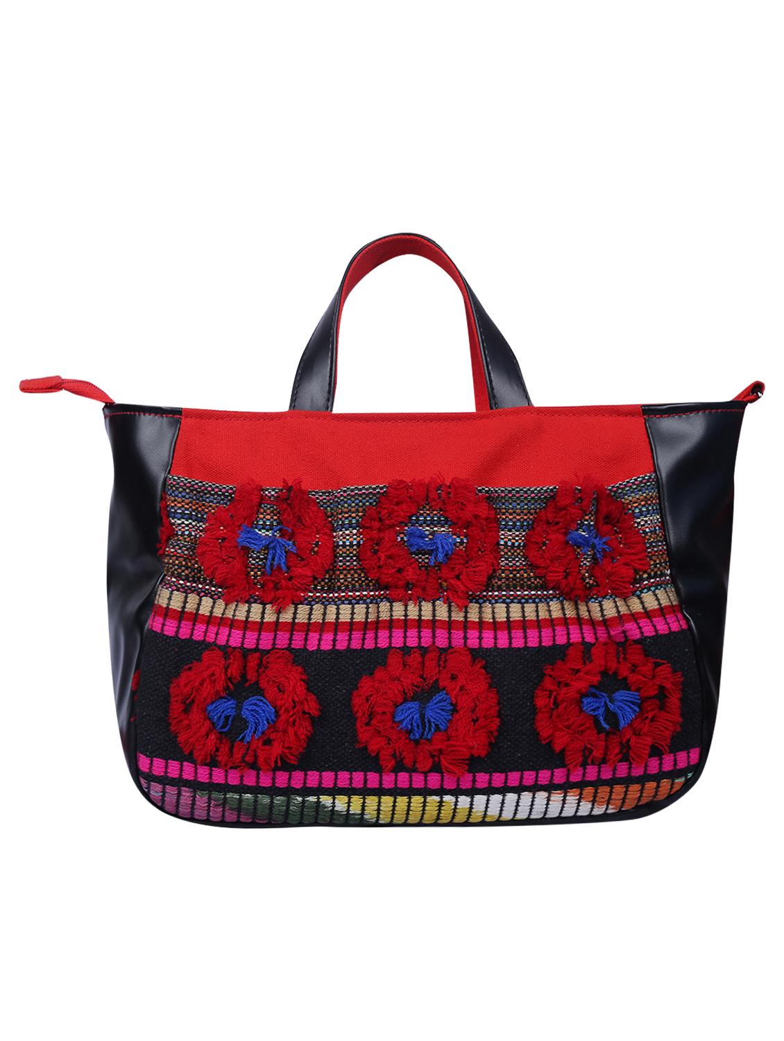 red canvas handbag - 15226855 -  Standard Image - 1