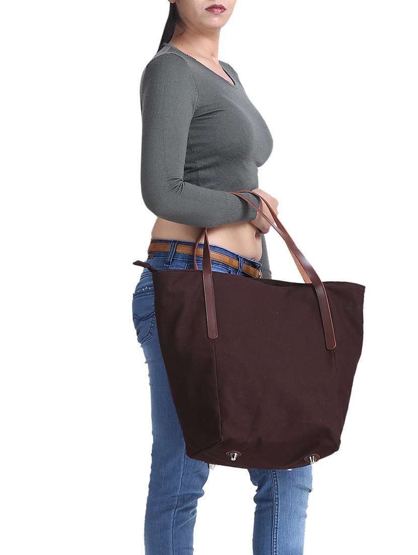 brown canvas handbag - 15226860 -  Standard Image - 4